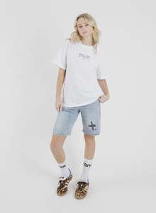 Federation: FEDERATION TAKE IT EASY SHORT - TRIO - WASHED BLUE