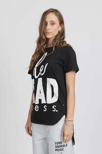Federation: FEDERATION LS SCALLOP TEE - LE RADNESS - BLACK