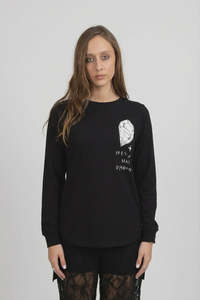 FEDERATION LS SCALLOP TEE - PRESSURE - BLACK