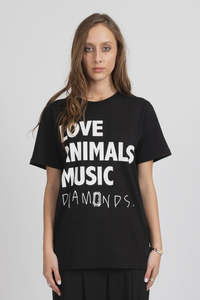 Federation: FEDERATION RUSH TEE - LOVE ANIMALS - BLACK