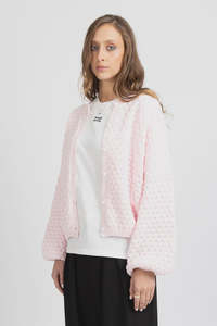 FEDERATION HONEYCOMB CARDI - PINK