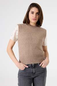 Garcia: GARCIA LADIES VEST - TAUPE