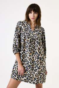 GARCIA PRINTED DRESS - ALMOND