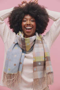 Haven: HAVEN COLUMBUS SPOT SCARF - BABY BLUE