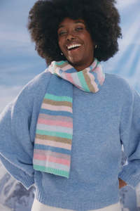 HAVEN ALASKA STRIPE SCARF - TAN