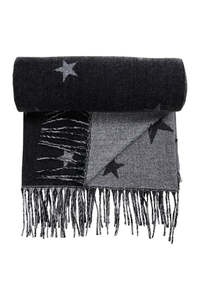 HAVEN BOSTON STAR SCARF - CHARCOAL