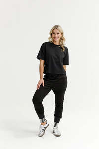 HOME-LEE ALPINE APARTMENT PANTS - BLACK/SILVER X