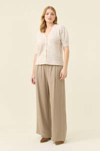 Isle Of Mine: ISLE OF MINE - MCKENNA S/S CARDIGAN - IVORY