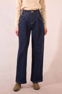Molly Bracken: MOLLY BRACKEN WOVEN PANTS - RAW DENIM