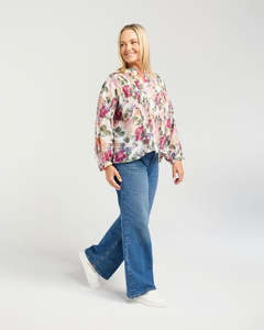 SEDUCE FERN BLOUSE - PAINTERS GARDEN