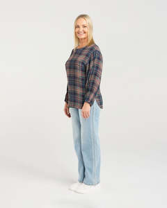 Seduce: SEDUCE BRYNN TOP - CLASSIC PLAID