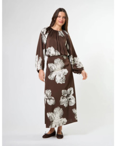 Stella Gemma: STELLA & GEMMA ASTA DRESS - COCOA BLOOMS