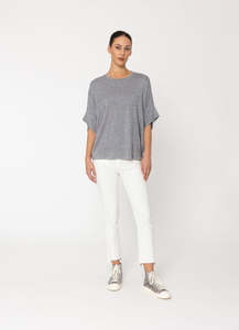 Two By Two: TWO BY TWO ALBY TOP - GREY MARL