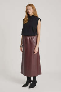 Skirts: EB & IVE - AMINA SKIRT - MAHOGANY