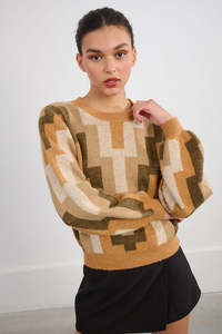 Lili Sidonio: LILI SIDONIO KNITTED SWEATER - KHAKI