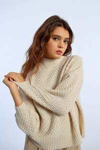 LILI SIDONIO KNITTED SWEATER - BEIGE