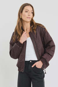 STORIES TO BE TOLD DIVISION BOMBER JACKET - CHOCOLATE