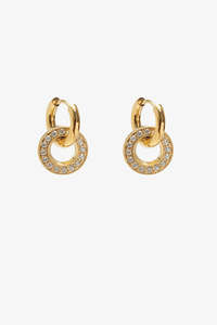 ANTLER HALO HUGGIE EARRING - GOLD