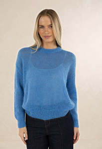 HUMIDITY LIFESTYLE EMMY MOHAIR JUMPER - COBALT BLUE