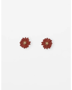 Stella Gemma: STELLA & GEMMA EARRING - MINI DAISY - LIGHT RED PEAR