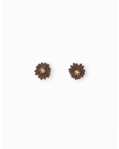 STELLA & GEMMA EARRING - MINI DAISY - BROWN