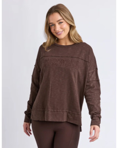 Foxwood: FOXWOOD THROW ON TEE - COFFEE
