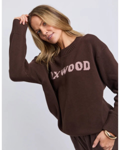 FOXWOOD TAYLOR KNIT CREW - COFFEE BEAN