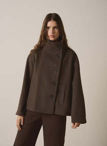 Products: ESMAEE INCLINE JACKET - CHOCOLATE