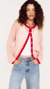 Products: MINK PINK NARIA CARDI - PINK/RED