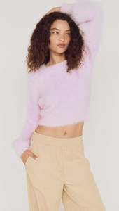 MINK PINK TAHLIA FLUFFY KNIT - LILAC
