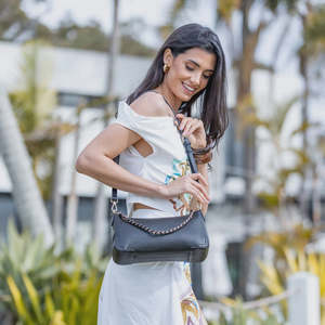 BLACK CAVIAR ELOISE CROSSBODY BAG - BLACK