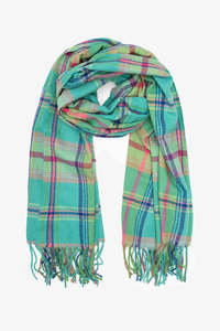 Antler: ANTLER MATCHA PLAID SCARF - GREEN