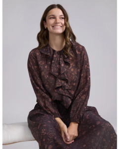 STELLA & GEMMA COLETTE BLOUSE - CACAO JARDIN
