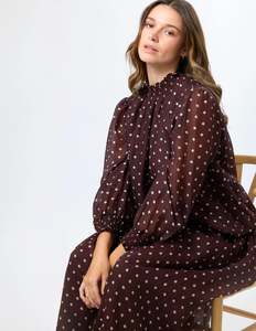 Stella Gemma: STELLA & GEMMA SUE BLOUSE - CHOC SPOT