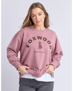Foxwood: FOXWOOD EFFORTLESS CONTRAST CREW - DUSTY ROSE
