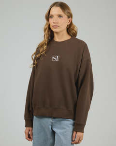 SILENT THEORY SILENT LUXE CREW - CHOCOLATE