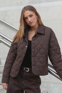 AMONG THE BRAVE - ABSOLUTE QUILTED JACKET - CHOCOLATE