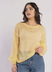 Drama The Label: DRAMA THE LABEL FEE JUMPER - BUTTERMILK