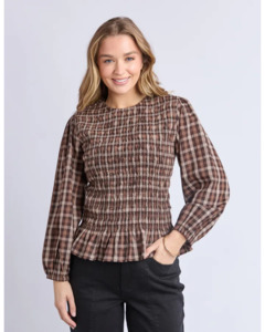 FOXWOOD COCO CHECK TOP - COFFEE CHECK