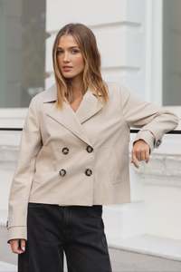 Products: STORIES TO BE TOLD - PATHWAY TRENCH JACKET - TAUPE