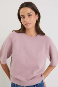 AMONG THE BRAVE - ASSEMBLE RAGLAN KNIT TEE - BLUSH