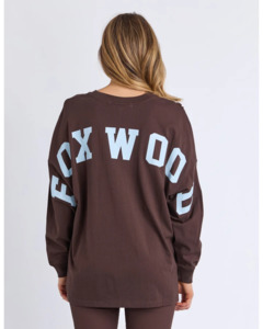 Foxwood: FOXWOOD INTERVAL LONG SLEEVE - COFFEE / LIGHT BLUE
