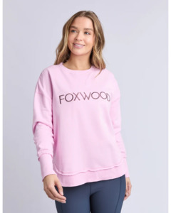 FOXWOOD SIMPLIFIED METALLIC CREW - BRIGHT PINK