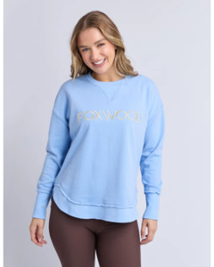 FOXWOOD SIMPLIFIED METALLIC CREW - BLUE / LEMON