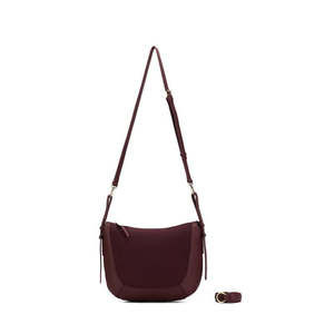 BLACK CAVIAR FLEUR HANDBAG - BURGUNDY