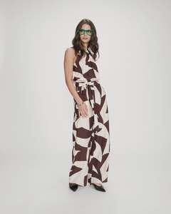 GRACE & MILA VEDETTE COMBINATION JUMPSUIT - CHOCOLATE