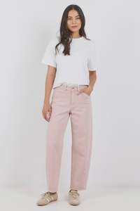 Pants: STORIES BE TOLD - IDOLISE BARREL JEAN - PALE PINK