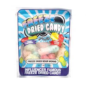 Freeze Dried Candy: Freeze Dried Candy - Sour Worms (50 g)