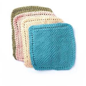 Other Stuff: Hand Knitted Cotton Dish Cloths (2 Pack)