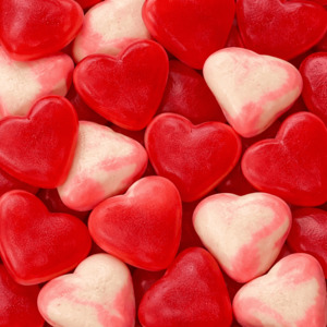 Chocolate Hearts: Jelly Strawberry Cream Hearts